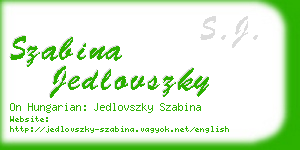 szabina jedlovszky business card